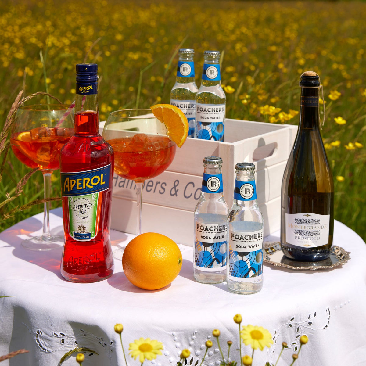 6-delige Aperol-kostuumaccessoires voor dames, inclusief oranje