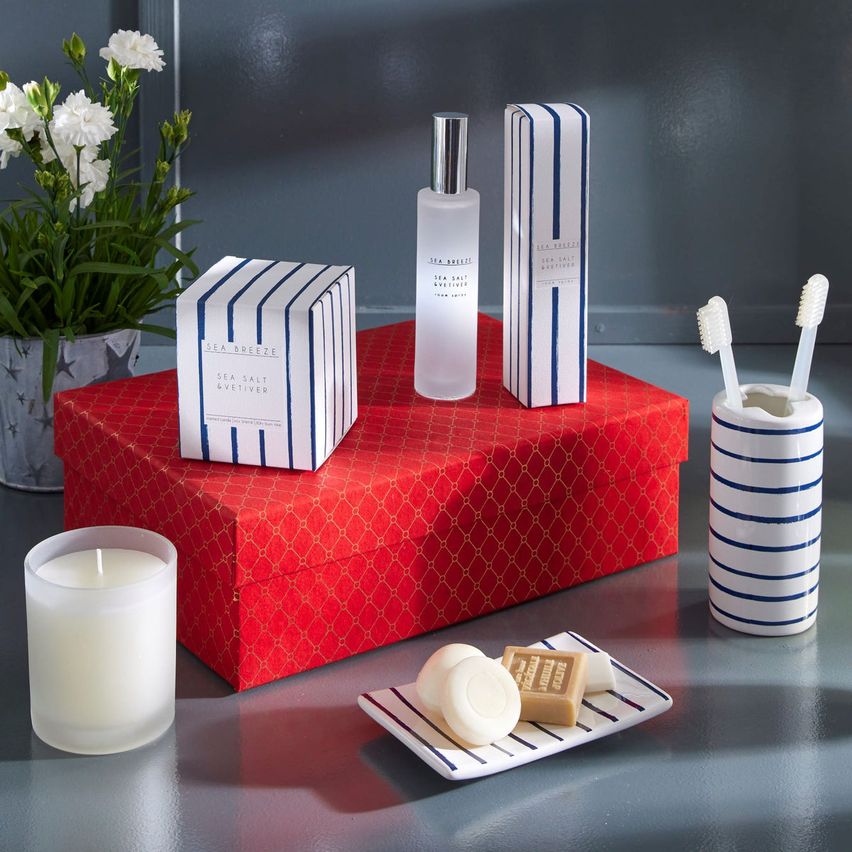 Nautical Bathroom Essentials Gift Set – Hampers & Co