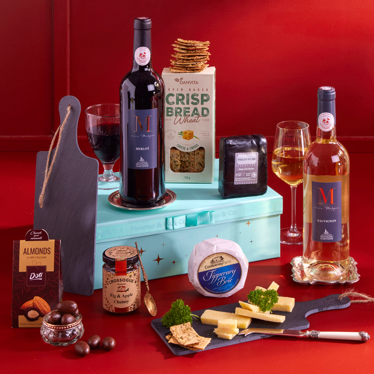 Wine & Cheese Board Gift Box Hampers & Co