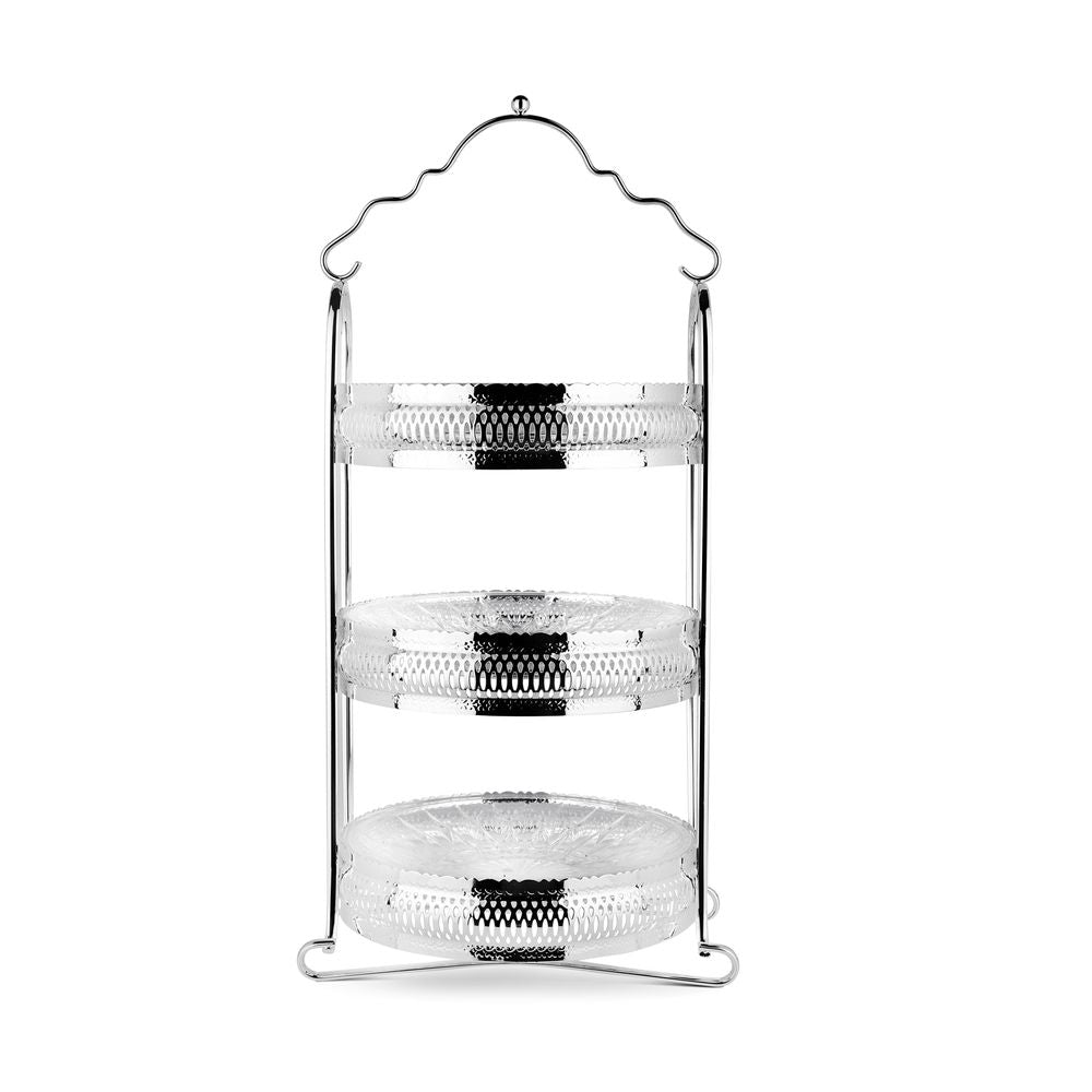 Newbridge Silver Plated 3 Tier Cake Stand. New home gift. Wedding gift. Engagement Gift delivered Ireland 