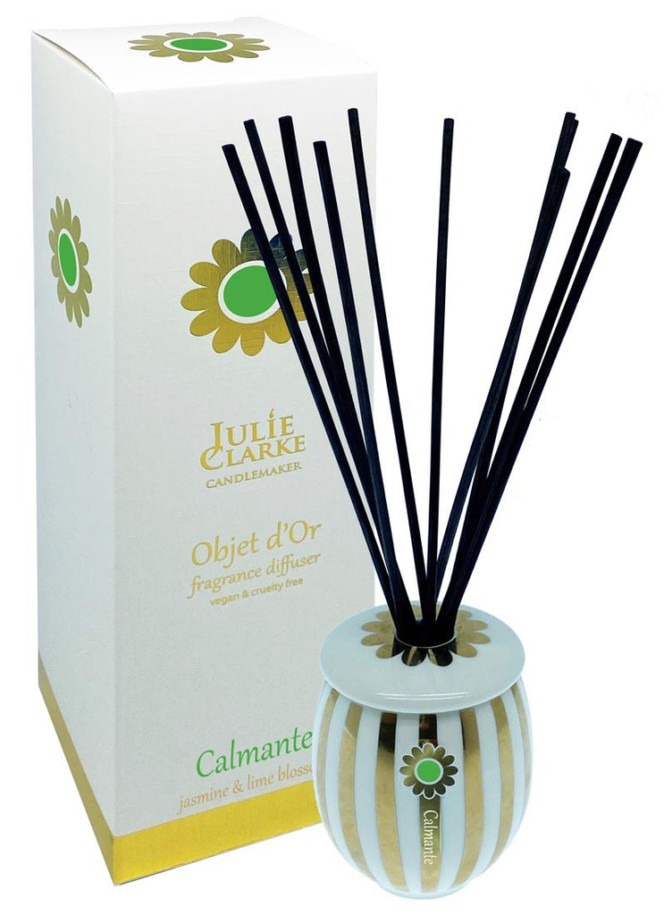 Julie Clarke Fine Porcelain Calmante, Jasmine and Lime, Reed diffuser gift, homeware, home gifts, gifts for her, Irish gifts delivered 