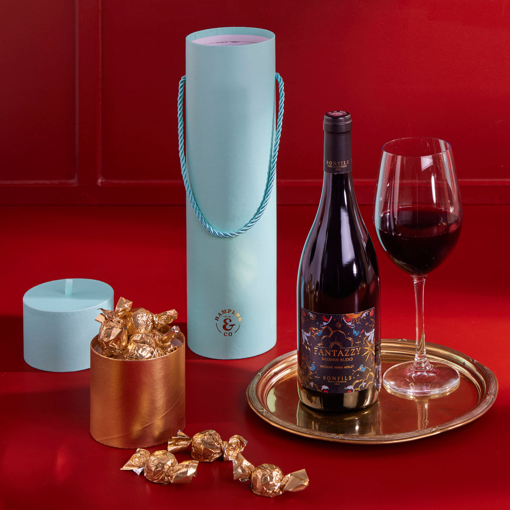 Wine Gift , Wine & Chocolates Gift. Corporate Gifts Ireland . Red wine gift delivered