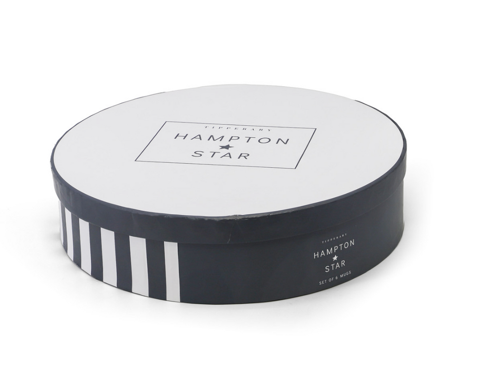 Tipperary Crystal Hampton Star 6-piece mug gift set in presentation box – great for business gifts, client appreciation, or birthdays.