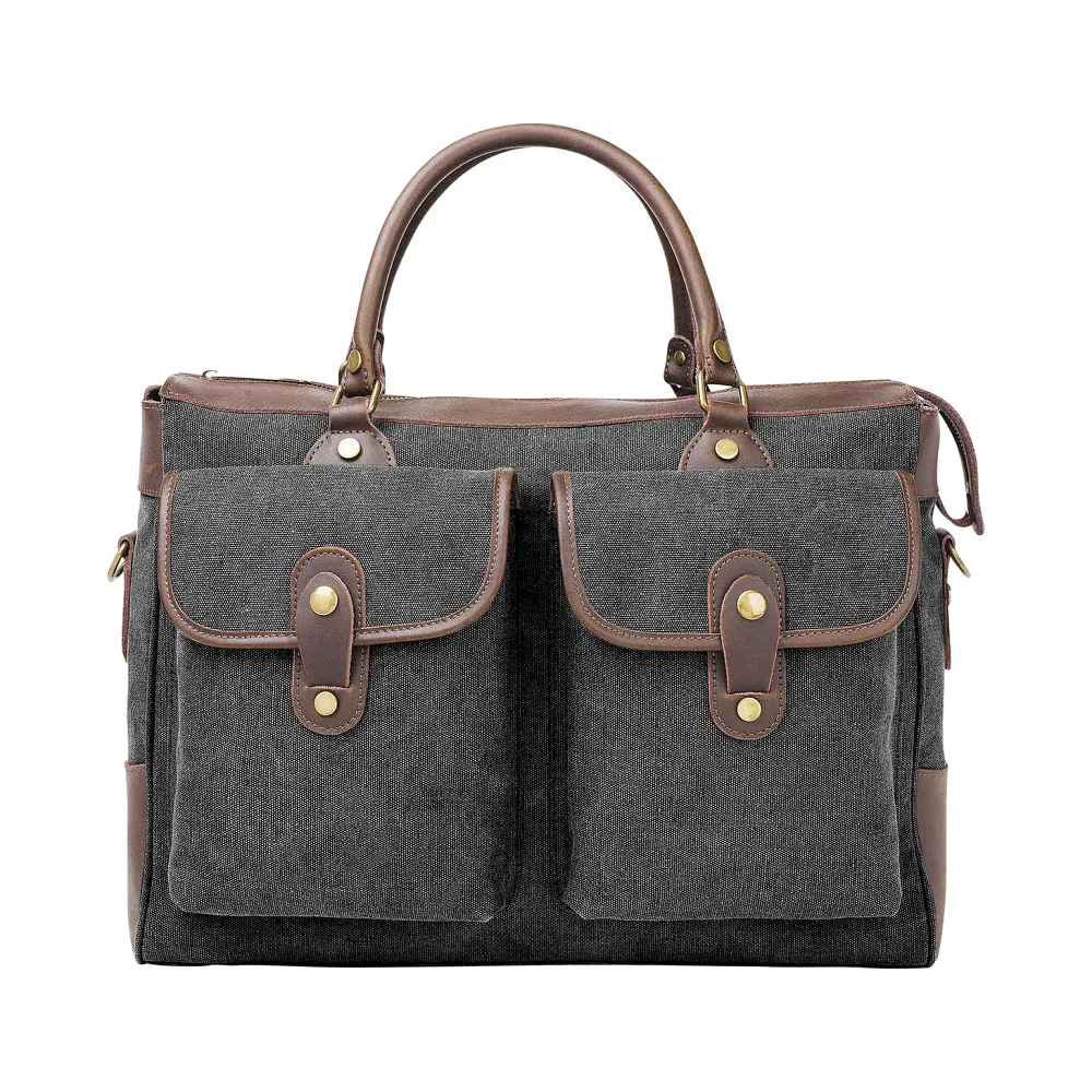 Zede Paris Austerlitz Canvas & Leather Weekend Bag, corporate gifts delivered, corporate travel bags, quality leather bags, gifts for her, gifts for him, birthday gifts delivered, staff rewards, client gifts, gift ideas, corporate gifting,, better gifting