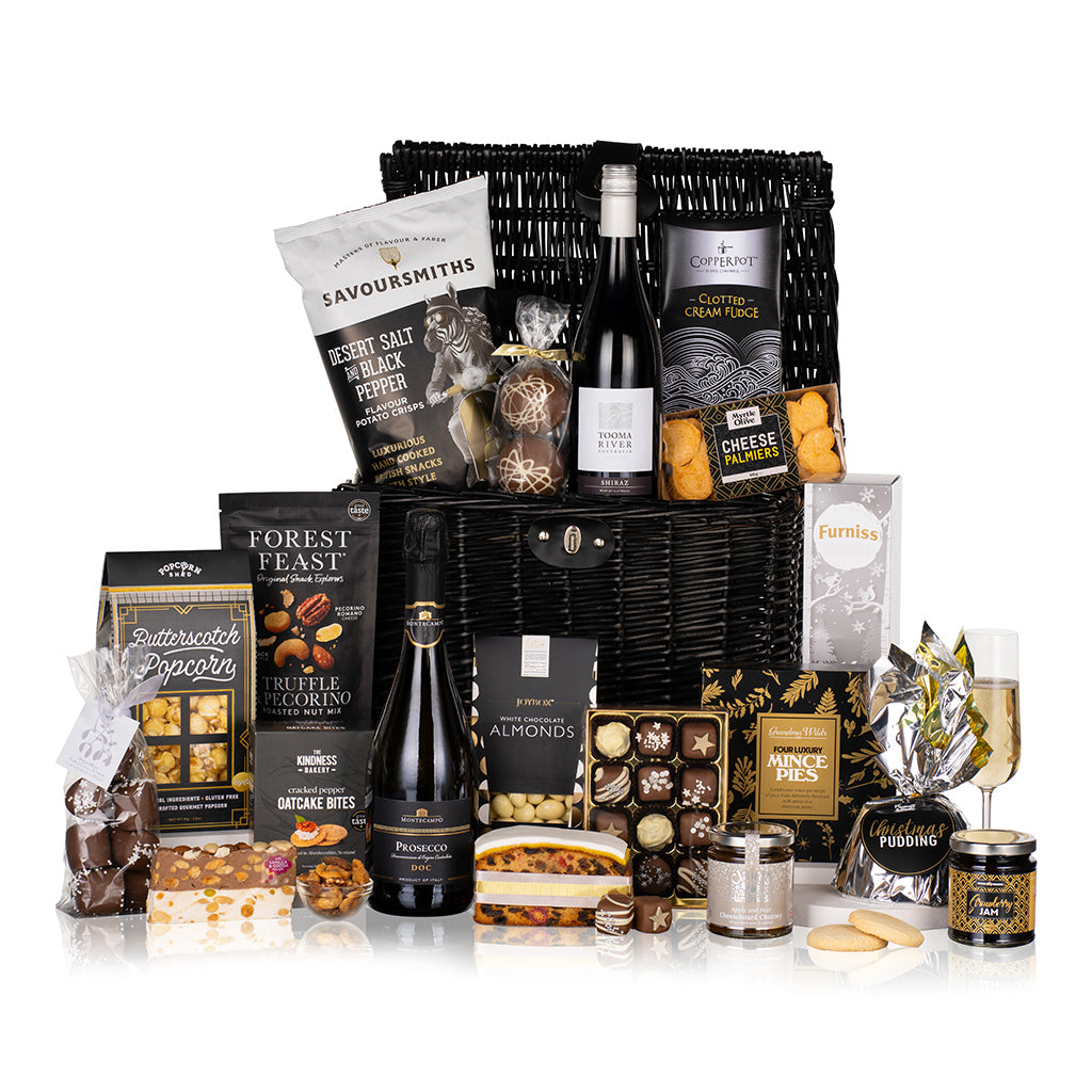 christmas hamper, gifts for uk, corporate gifting, uk corporate gifting, food and wine hamper, festive hamper, gifts delivered