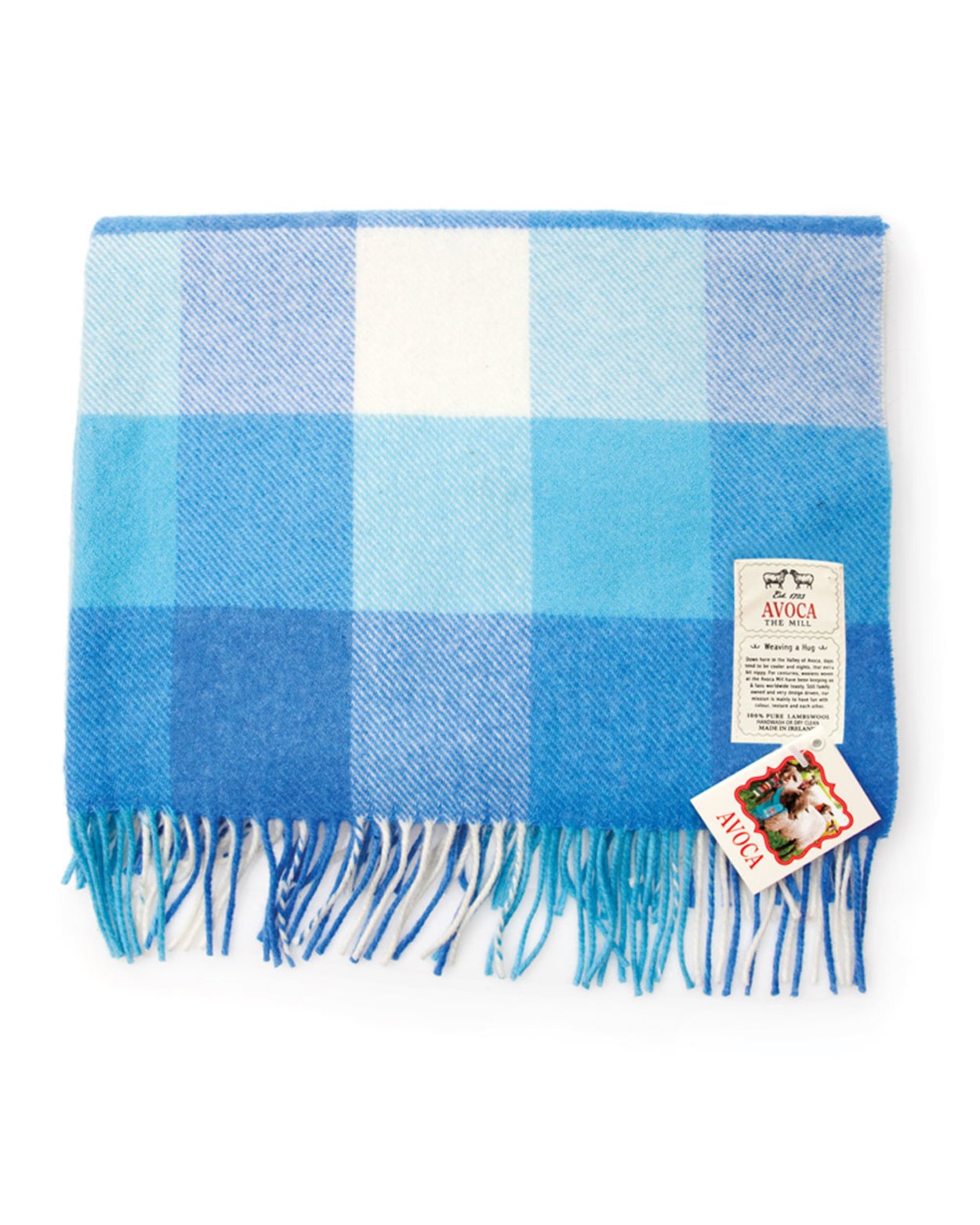 Blue Check Lambswool Avoca Baby Blanket – Hampers Co
