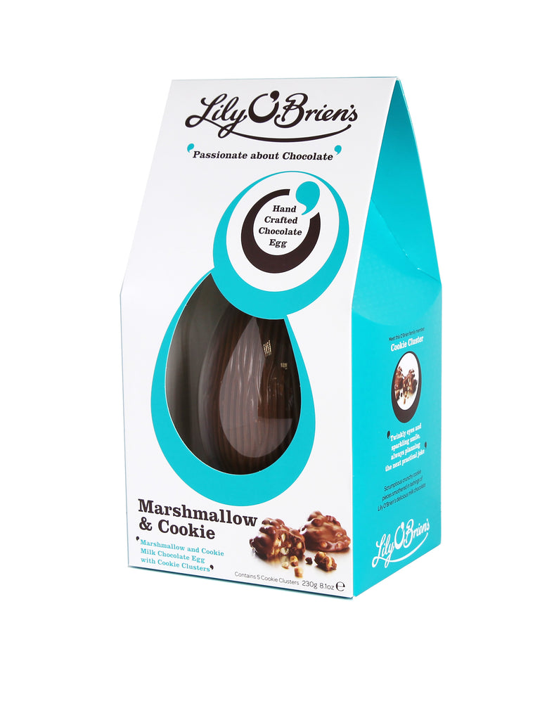 Lily O'Brien's Marshmallow & Cookie Egg with Cookie Clusters easter treats egg Irish Easter chocolate delivered