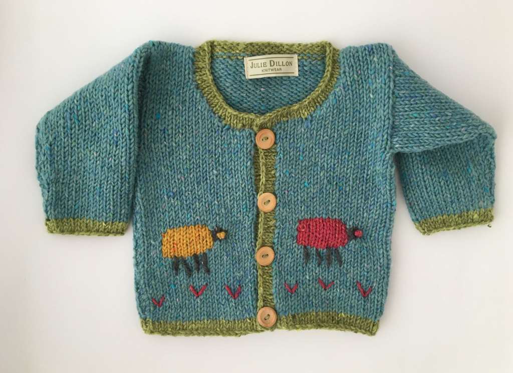 Irish Baby Gift Knitted Cardigan. Julie Dillon Irish Baby Knitwear