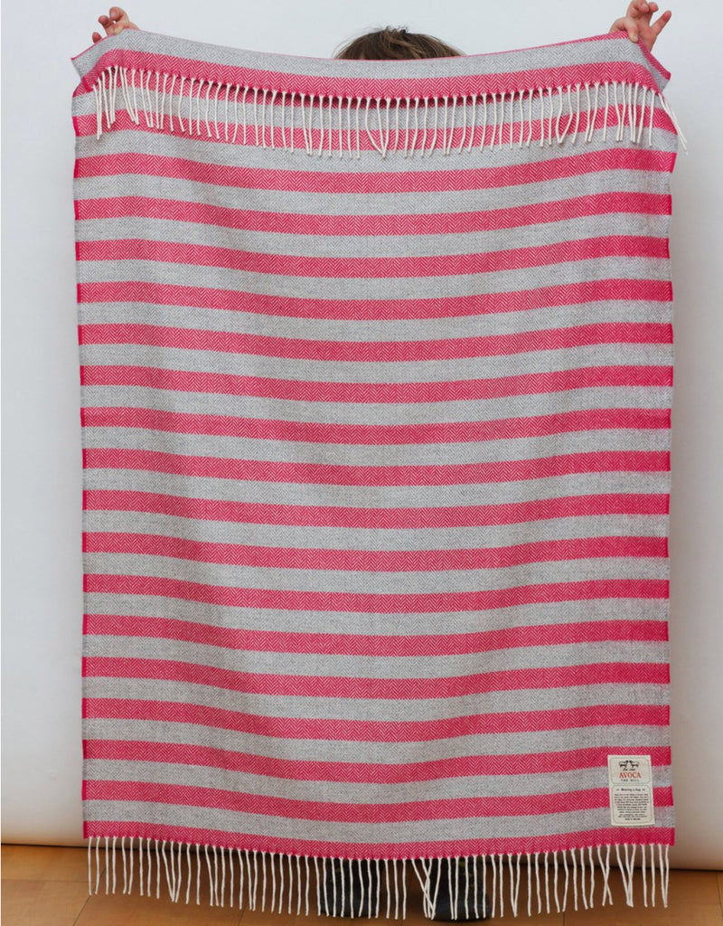 Vibrant baby blanket, made from a huggable Cashmere and Wool blend. Perfect for gentle skin. Avoca Baby gift delivered 