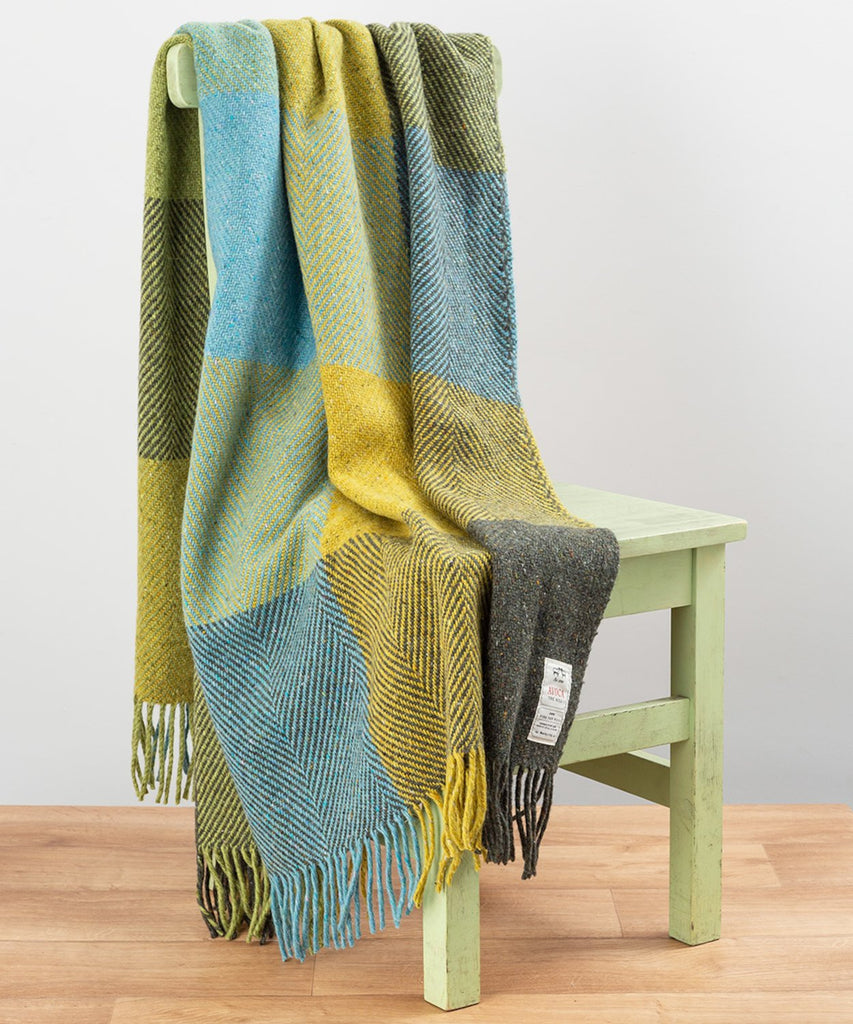 Avoca Heavy Donegal Green Hills Throw. Avoca blankets , Avoca gifts delivered 