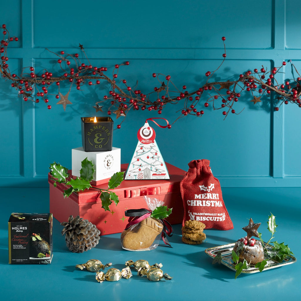 Merry Christmas Gift Box. Festive snacks that are perfect after a family feast. Corporate Christmas Gifts Ireland