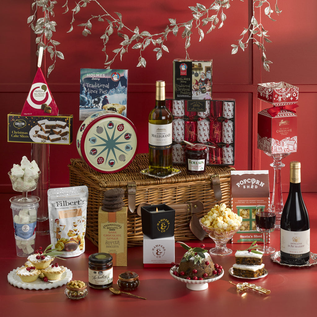 The Traditional Christmas Hamper. Filled with festive classics. Christmas hampers delivered